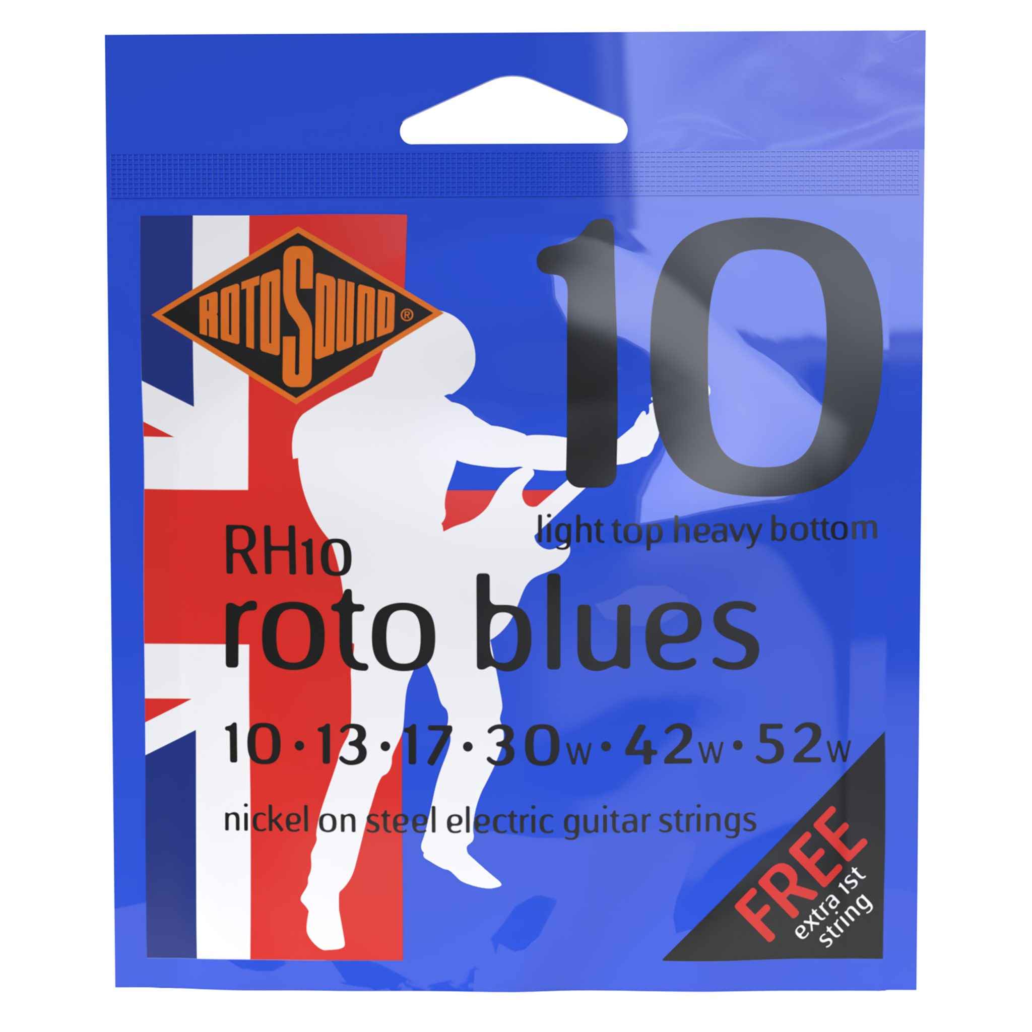 ROTOSOUND RH10 STRINGS NICKEL LIGHT TOP/HEAVY BOTTOM