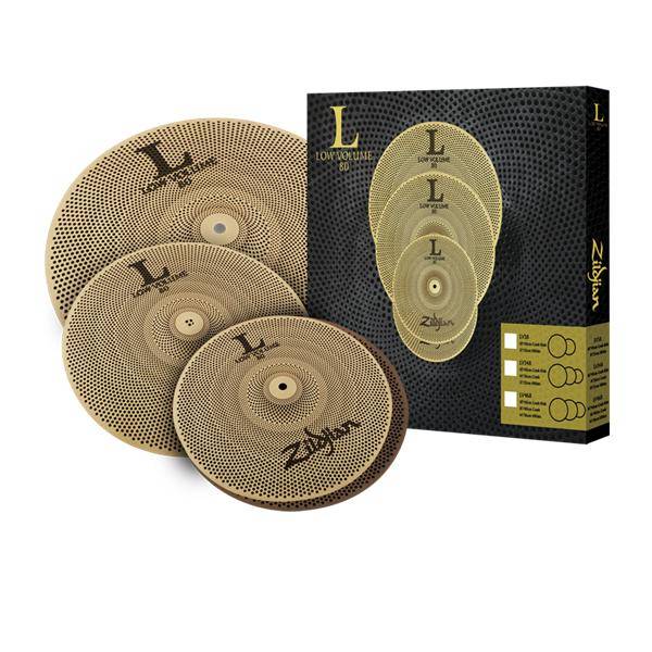 ZILDJIAN LV348 L80 Low Volume 13&rdquo; HiHat/14&rdquo; Crash/18&rdquo; Crash Ride Box Set