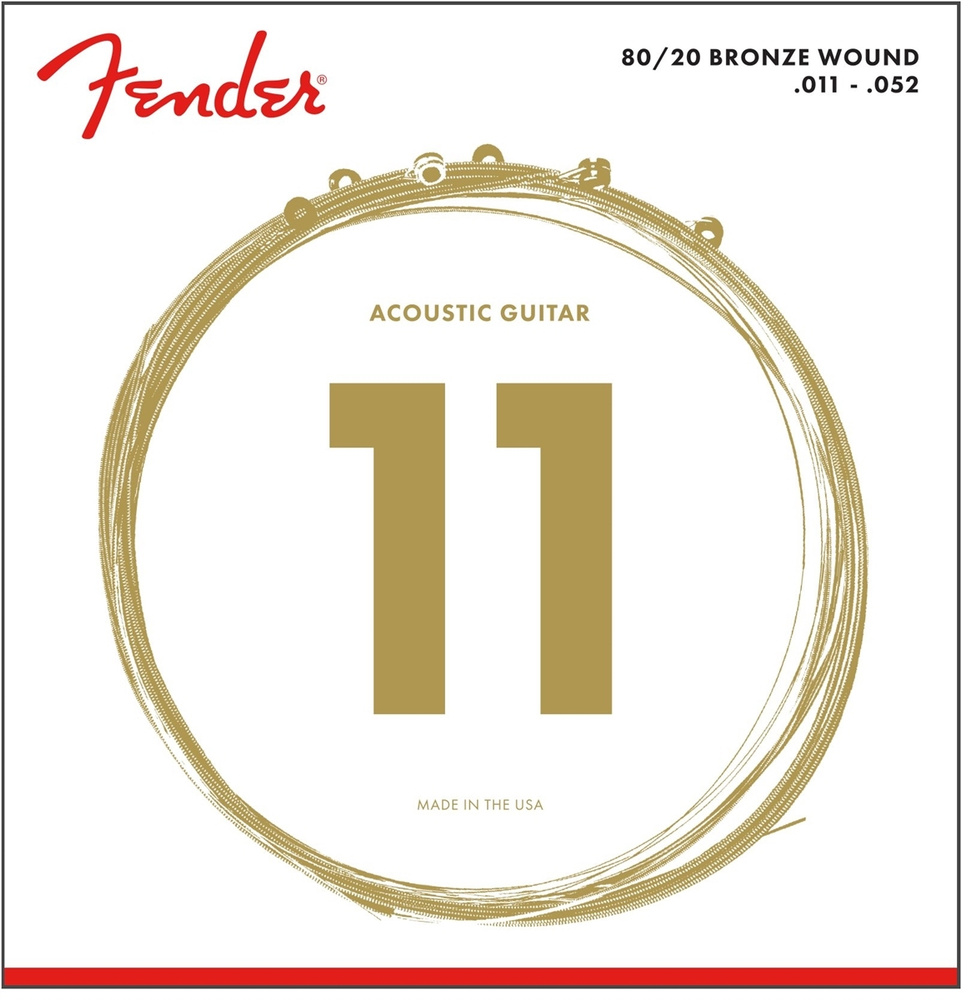 FENDER STRINGS NEW ACOUSTIC 70CL 80/20 BRONZE 11-52
