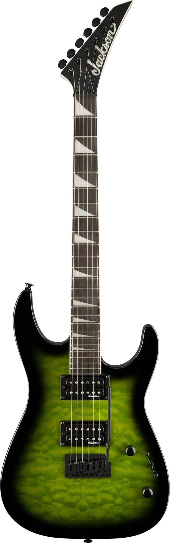 JACKSON JS Series Dinky JS20 DKQ 2PT Transparent Green Burst