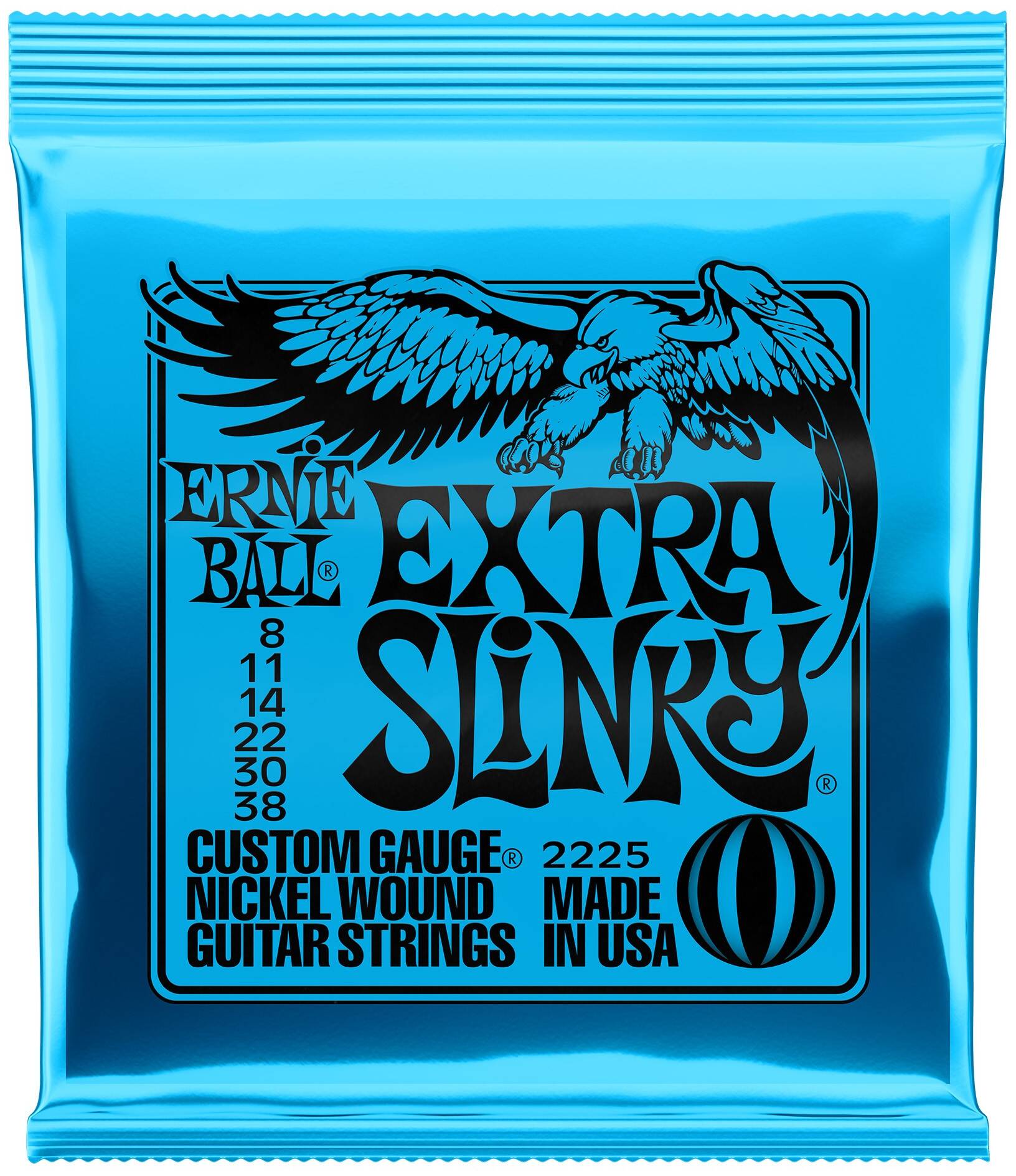 ERNIE BALL 2225 Nickel Wound Slinky Extra 8-38 - Струны для электрогитары