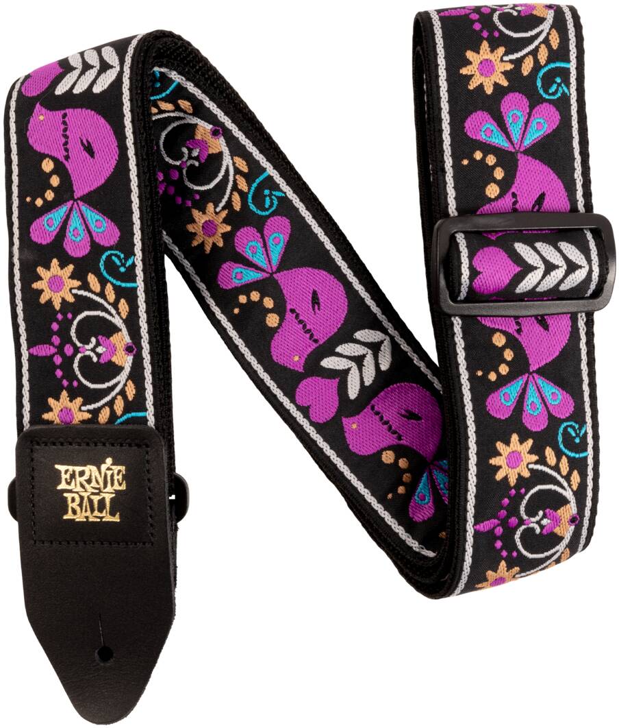 ERNIE BALL 5331 Jacquard Purple Bird Lupin - Ремень для гитары