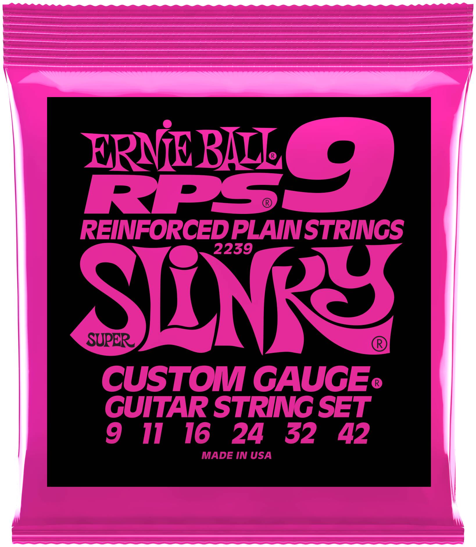 ERNIE BALL 2239 RPS Nickel Wound Slinky Super 9-42 - Струны для электрогитары