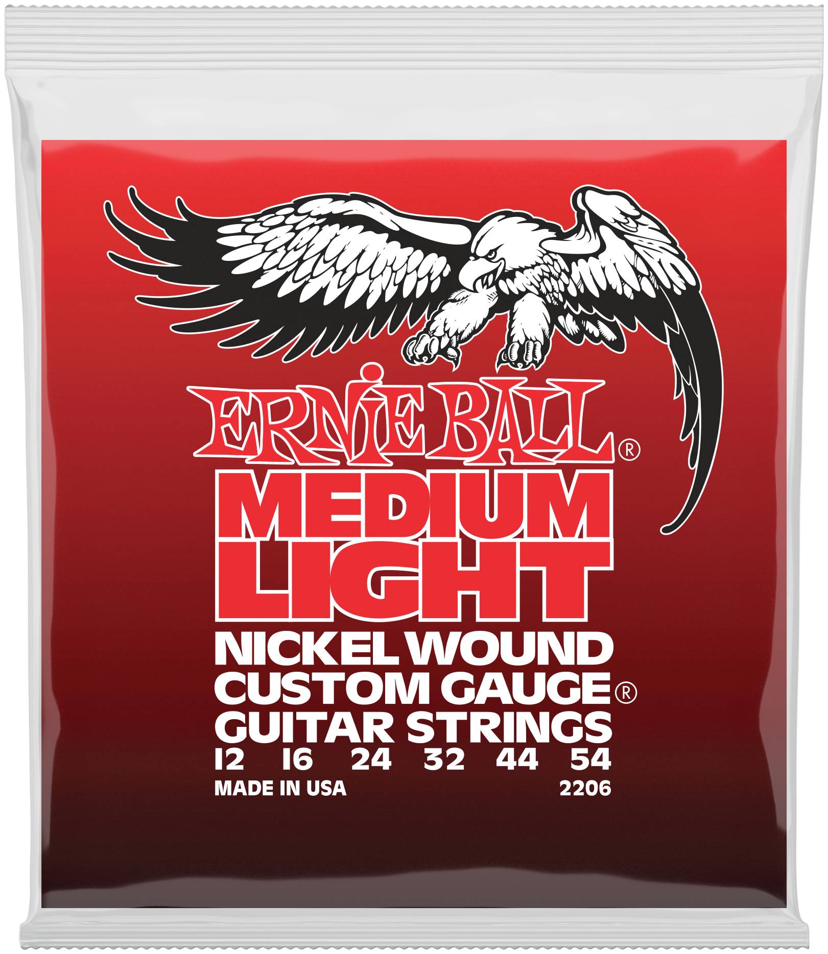 ERNIE BALL 2206 Nickel Wound Medium Light 12-54 - Струны для электрогитары