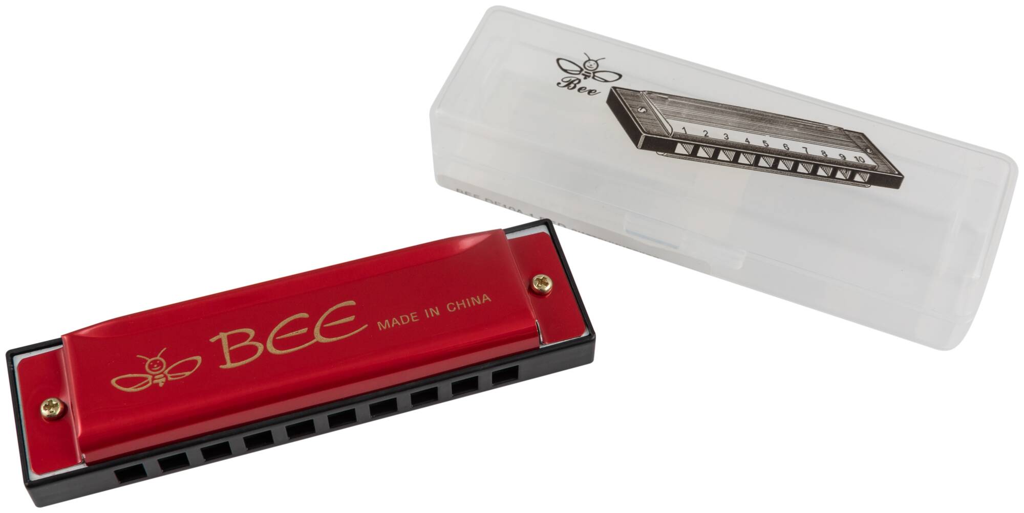 BEE DF10A-1 RED - Губная гармоника диатоническая