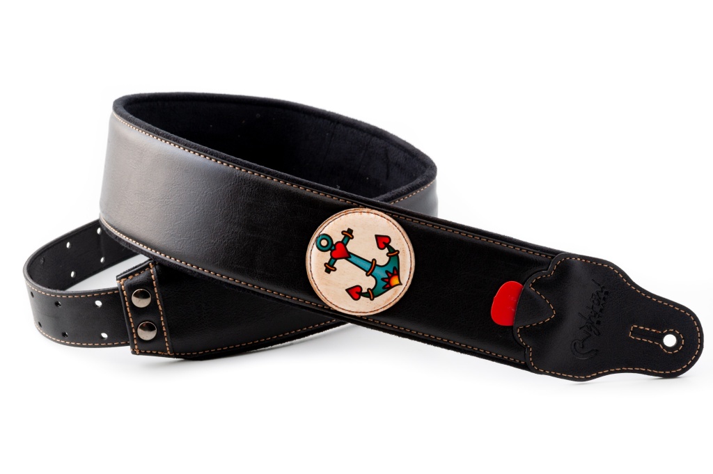 8419612002418 Groove Old School Anchor Ремень для гитары, текстиль/синтетика, RightOn Straps