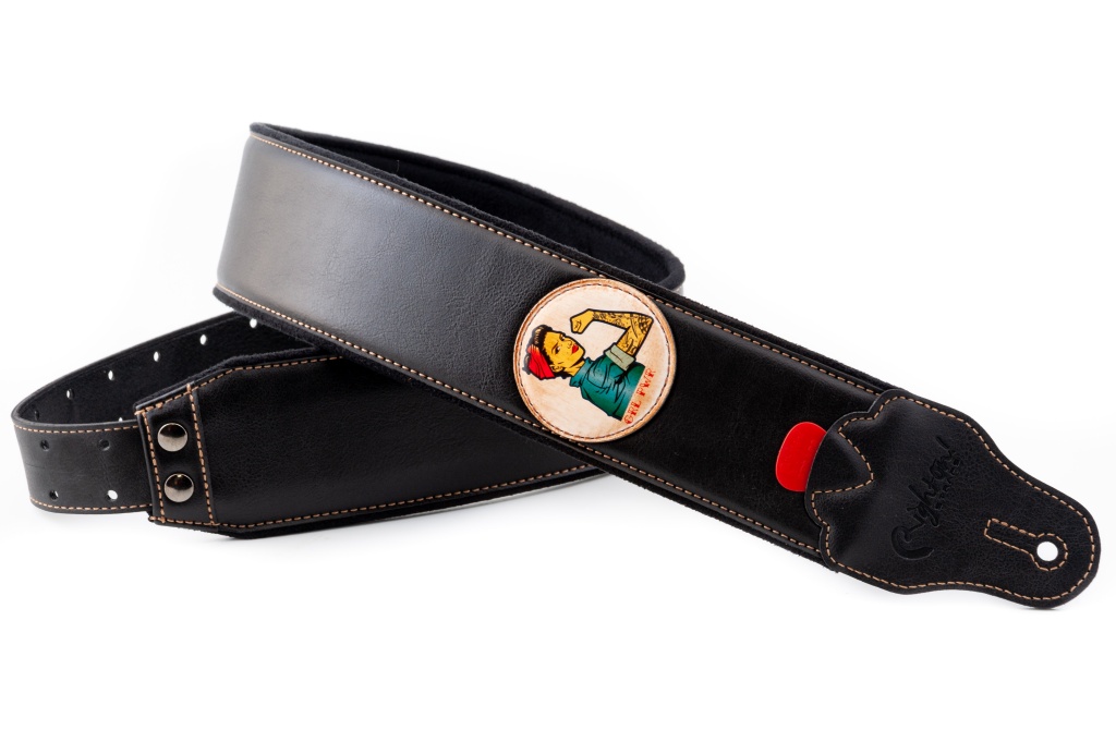 8419612002395 Groove Old School Pin-Up Ремень для гитары, текстиль/синтетика, RightOn Straps