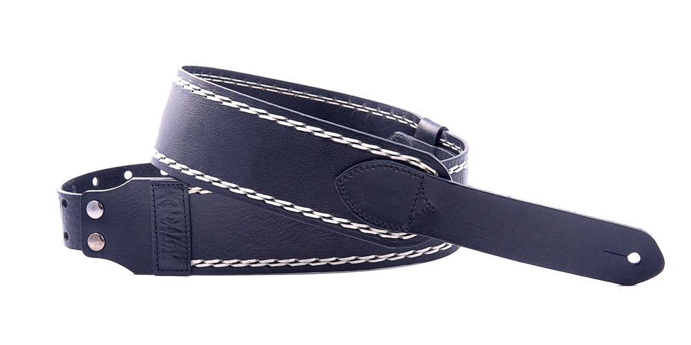 8401060010701 Big Ремень для гитары, кожаный, черный, RightOn Straps