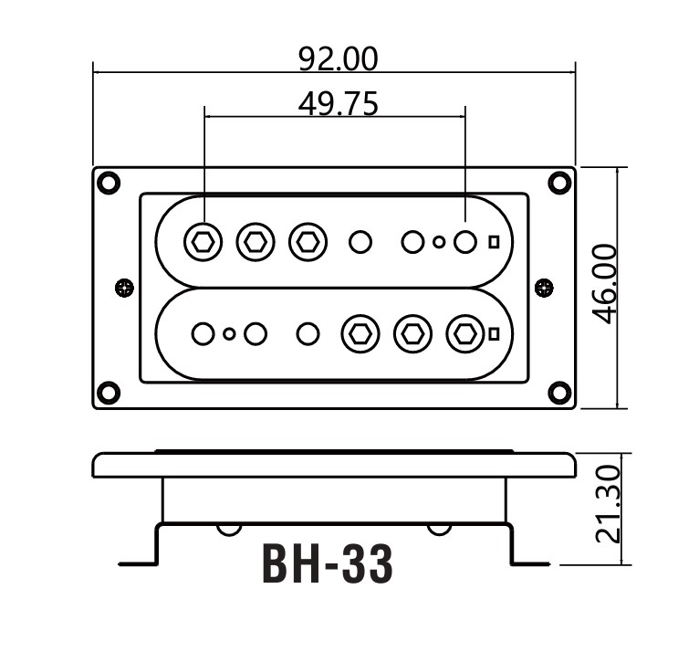 BH-33Neck-WH Звукосниматель магнитный, хамбакер, нековый, белый, Belcat BH-33Neck-WH Звукосниматель магнитный, хамбакер, нековый, белый, Belcat — фото 4