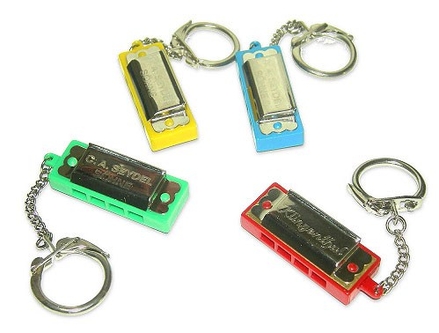 60040BLAU Губная гармошка миниатюрная, с кольцом для ключей, синяя, Seydel Sohne