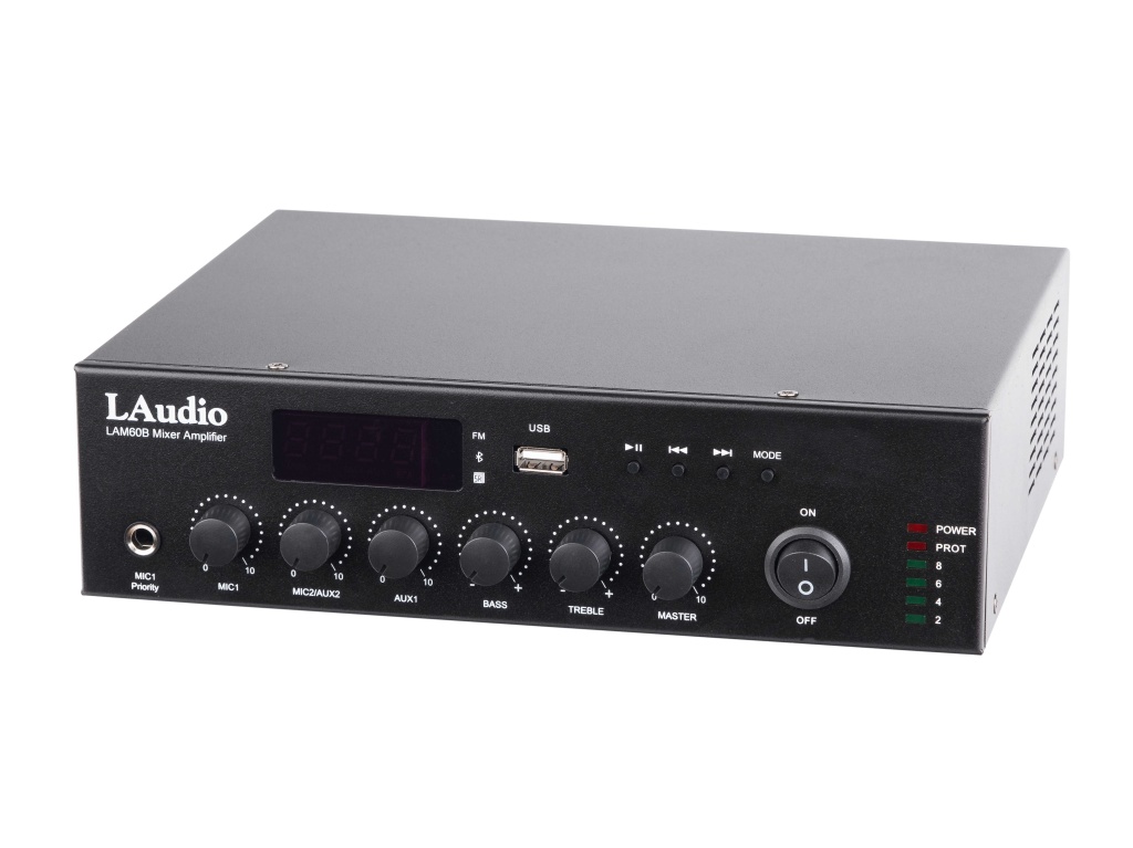 LAM60B Микшер усилитель мощности трансляционный, 60Вт, LAudio