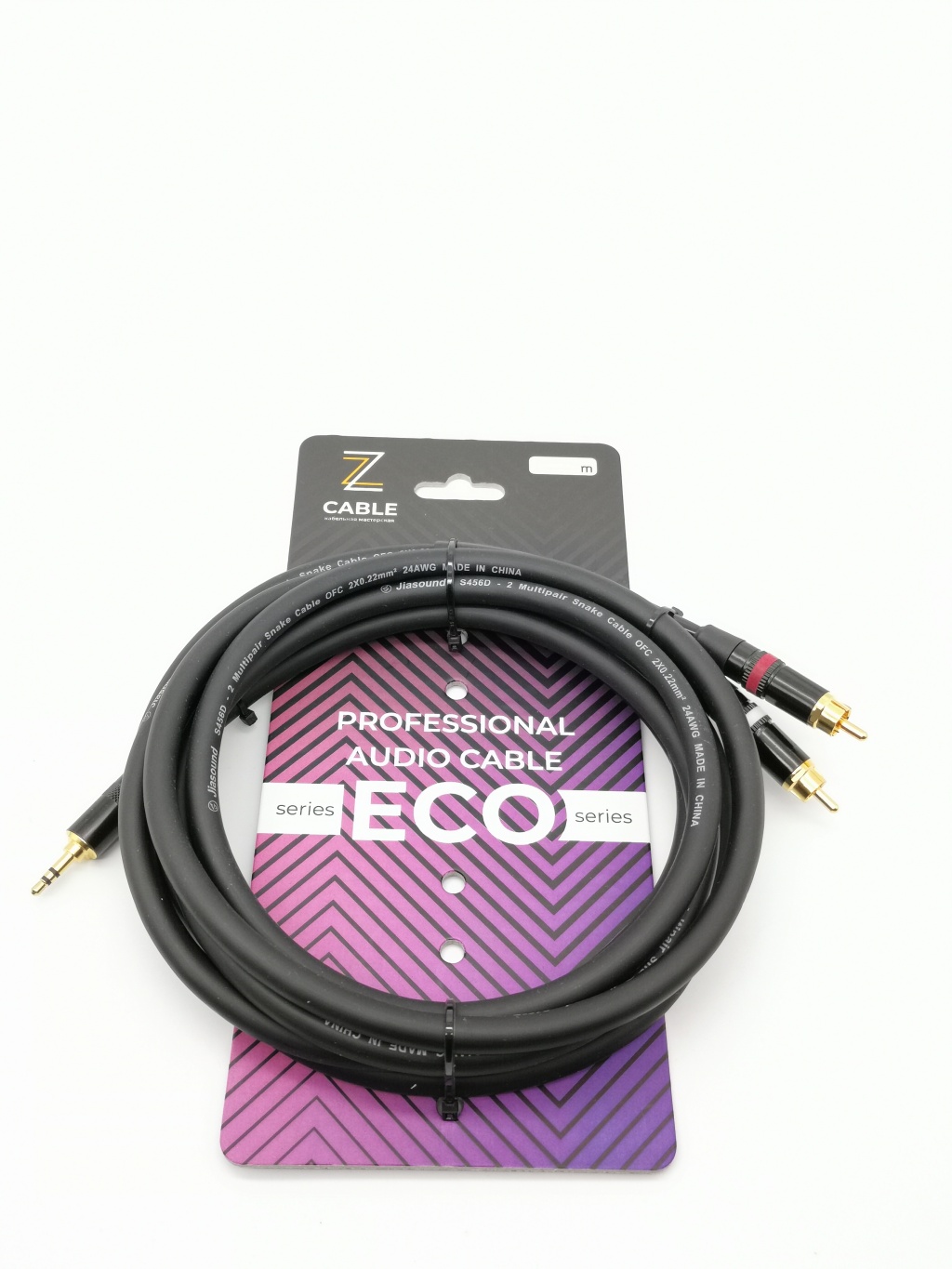 E32-3,5-2RCA-0500 Кабель аудио 3.5мм-2хRCA, 5м, ZZcable