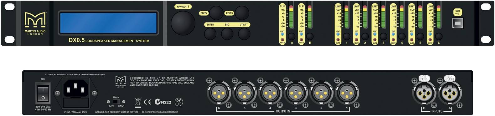 MARTIN AUDIO AUDIO DX0.5 - Процессор управления