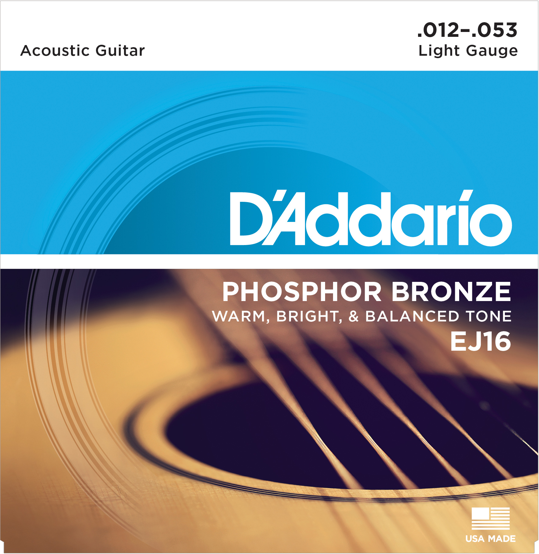 D"ADDARIO EJ16 Phosphor Bronze, Light, 12-53