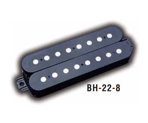 BH-22-8-P-BK-N Звукосниматель магнитный для 8-струнной гитары, хамбакер, нековый, черный, Belcat