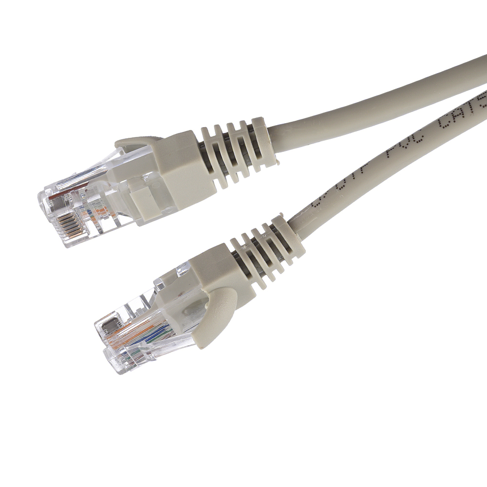 00-00027472 Патч-корд RJ-45 (m)-RJ-45 (m) 1.0м кат.5е ПВХ 26AWG, серый, в пакете, GoPower