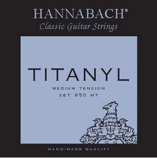 950MT TYTANIL Комплект струн для классической гитары титанил/посеребренные Hannabach