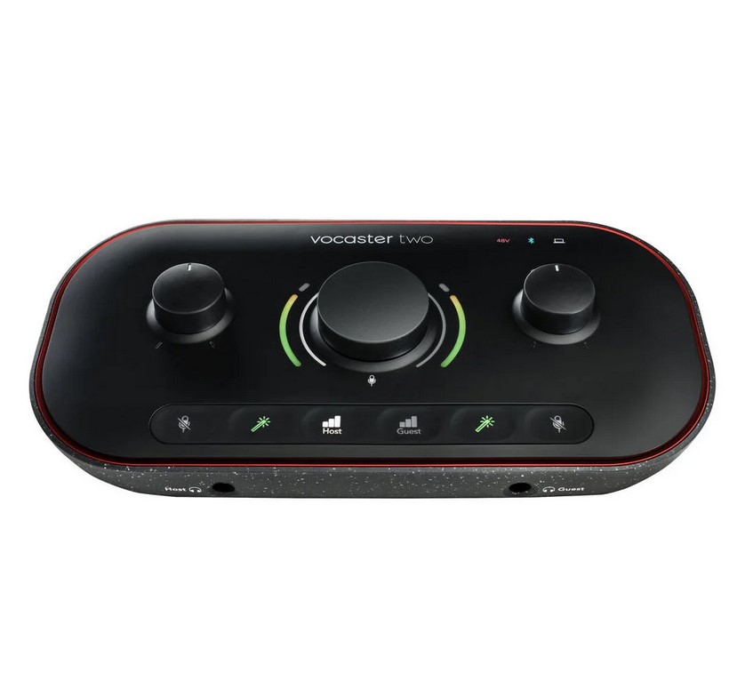Vocaster-Two Vocaster Two Звуковая карта USB для стриминга, 24 бит/48 кГц, Focusrite