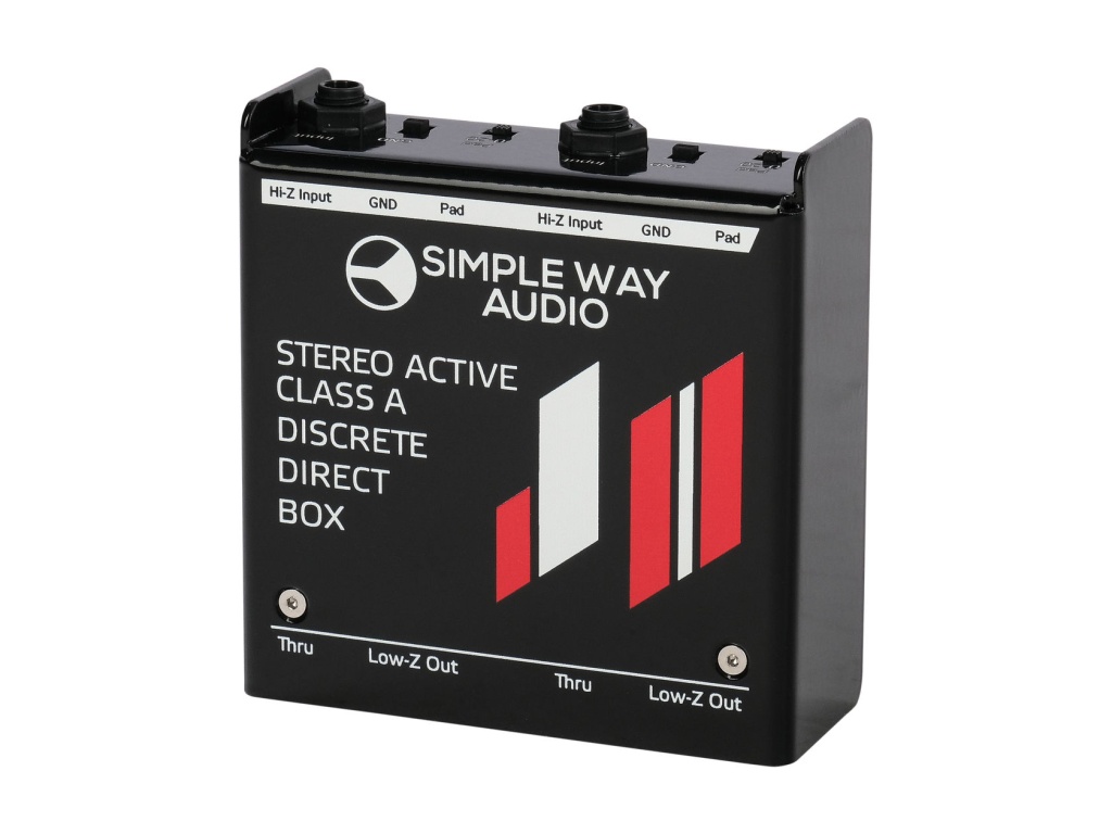 J2mini D.I. Box Дибокс, преобразователь сигнала для гитары, активный, стерео, Simpleway Audio