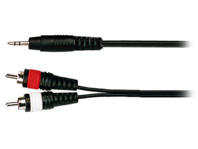 BB413-3M Кабель акустический, 3,5мм &mdash; 2хRCA, 3м, Soundking