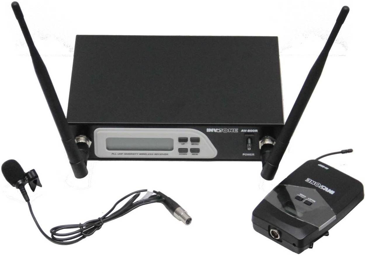 INVOTONE AV-800LV - двухантенная радиосистема с петличкой UHF 710-726 МГц,...