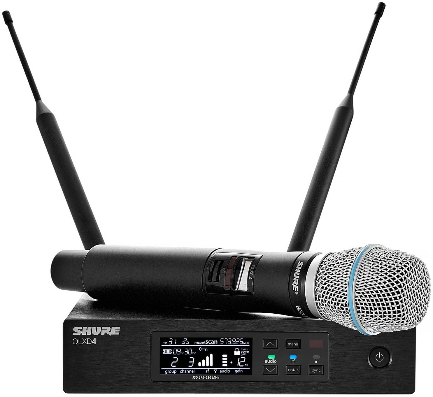 SHURE QLXD24E/B87A G51 вокальная радиосистема с ручным передатчиком BETA87A,...