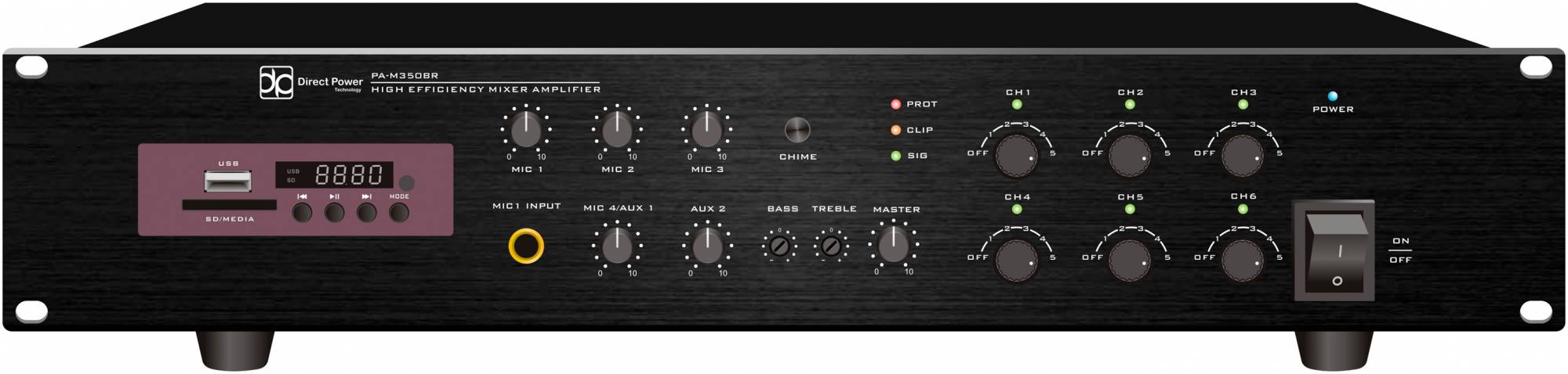 Direct Power Technology PA-M500BR трансляционный микшер-усилитель