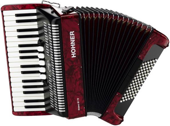 HOHNER Bravo III 72 red - Аккордеон
