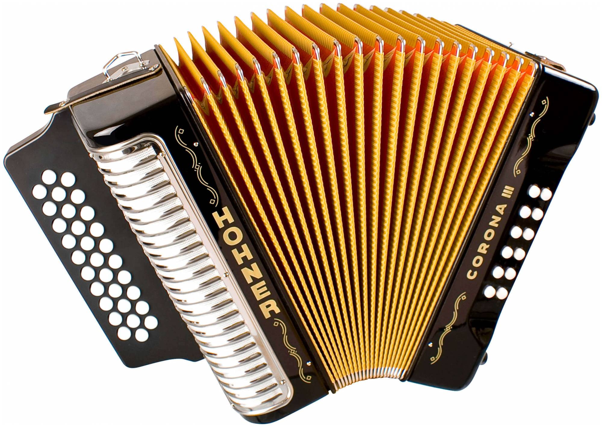 HOHNER Corona III BbEbAb black-Columbia lacquered - Аккордеон диатонический