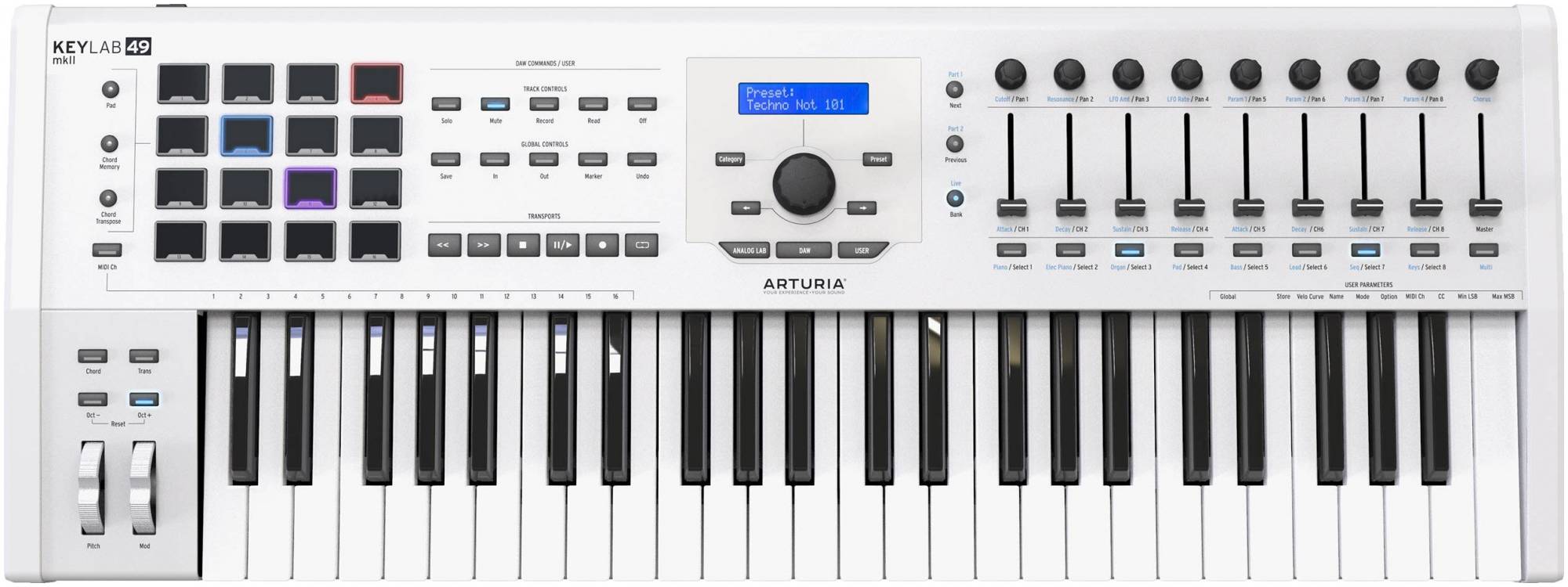 Arturia KeyLab mkII 49 White - 49 клавишная полувзвешенная динамическая...