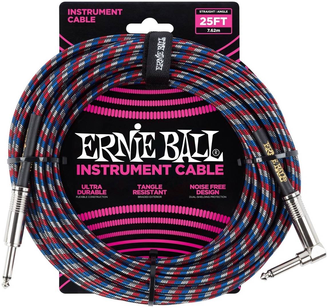 ERNIE BALL 6063, 7.62м - Инструментальный кабель