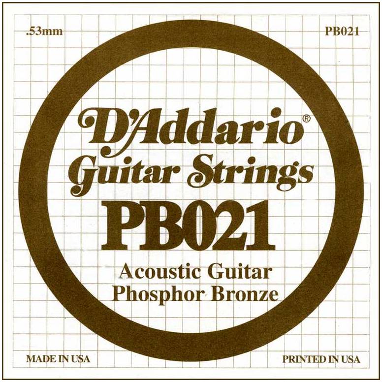D'ADDARIO PB021 - Струна одиночная для акустической гитары