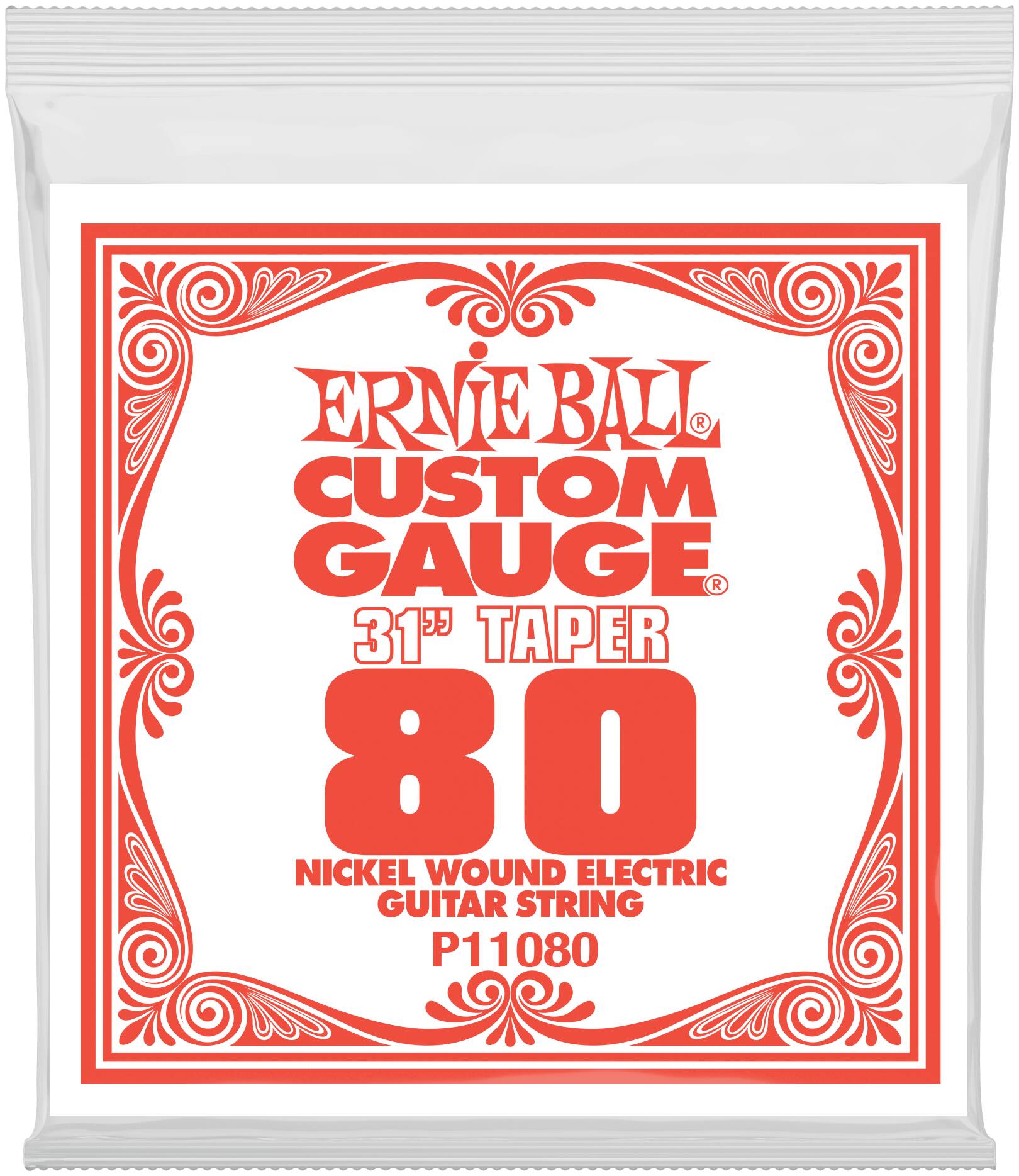 ERNIE BALL 11080 Nickel Wound .080 - Струна одиночная для электрогитары