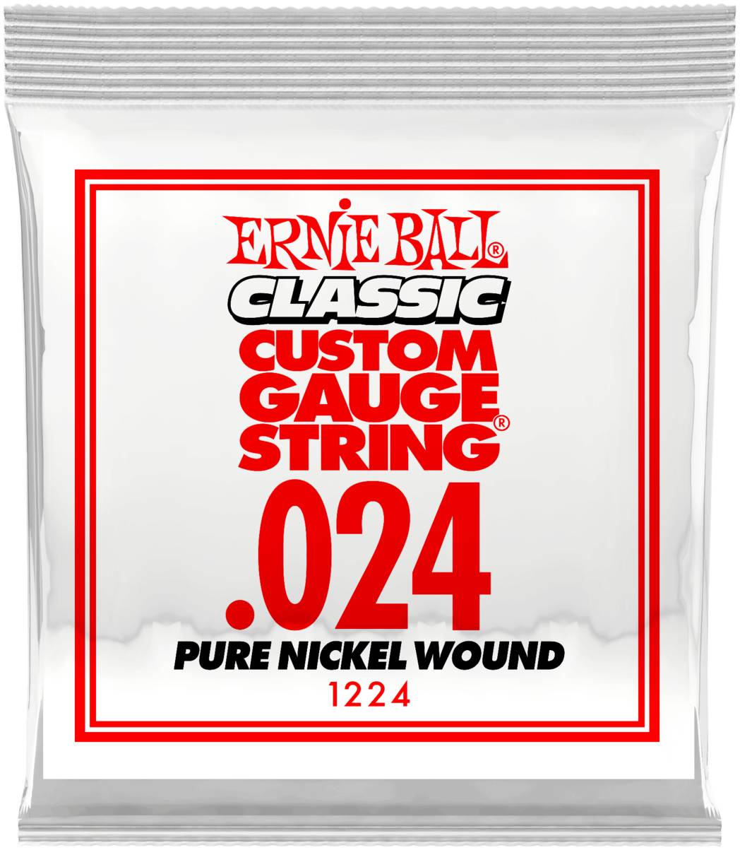 ERNIE BALL 1224 Plain Steel .024 - Струна одиночная для акустической и электрогитары