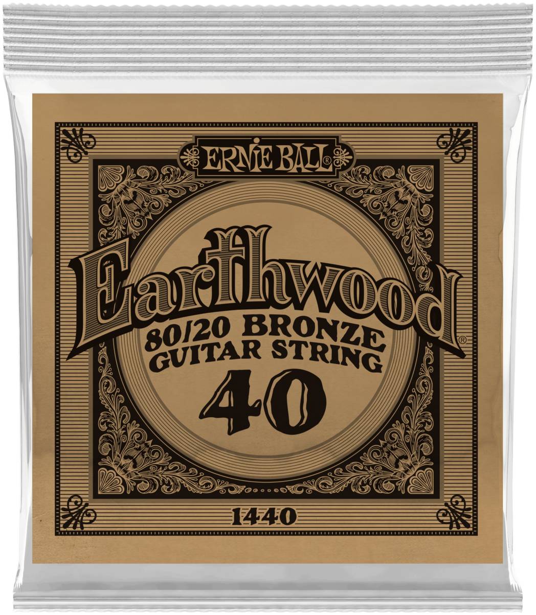 ERNIE BALL 1440 Earthwood 80/20 .040 - Струна одиночная для акустической гитары