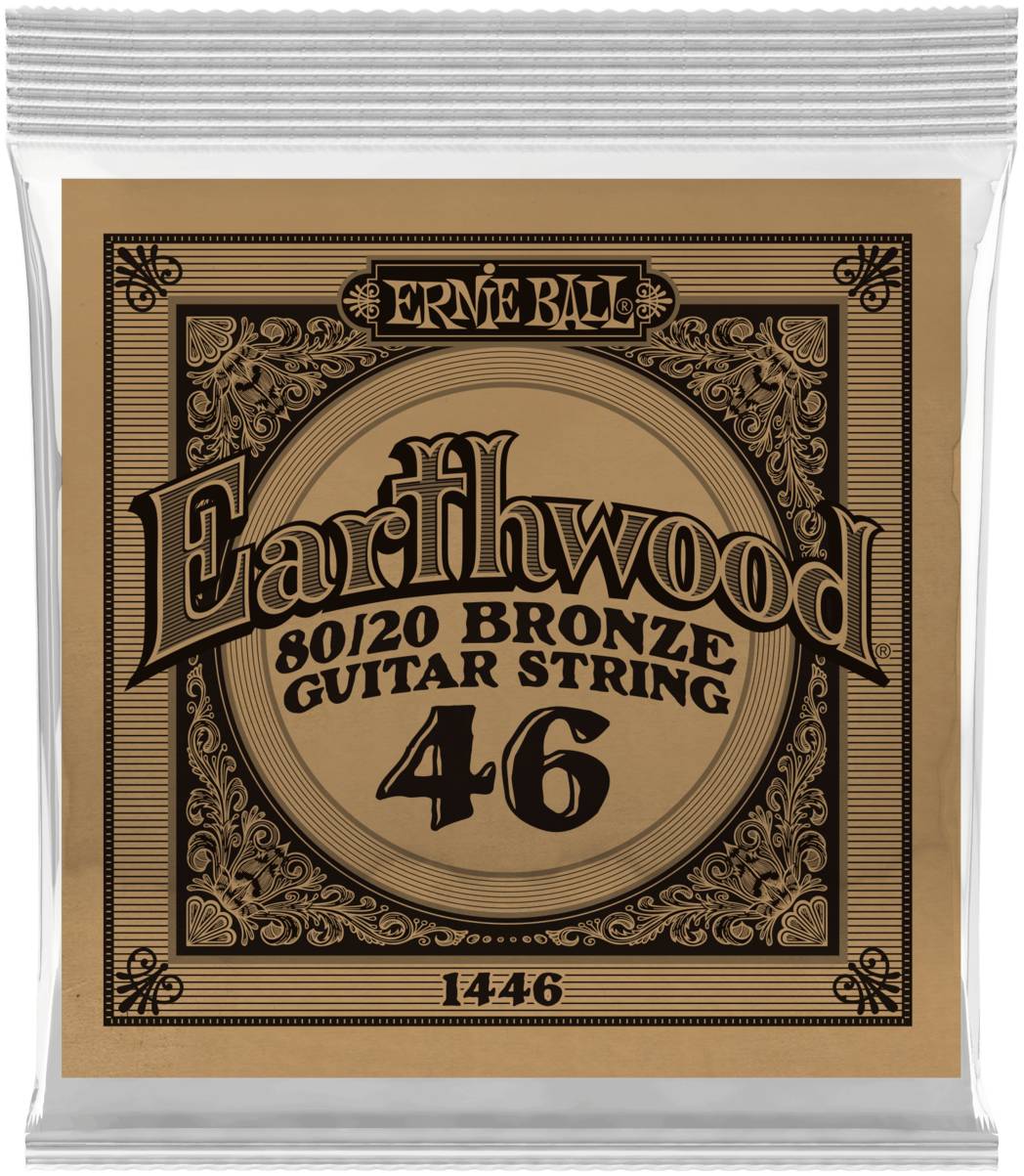 ERNIE BALL 1446 Earthwood 80/20 .046 - Струна одиночная для акустической гитары