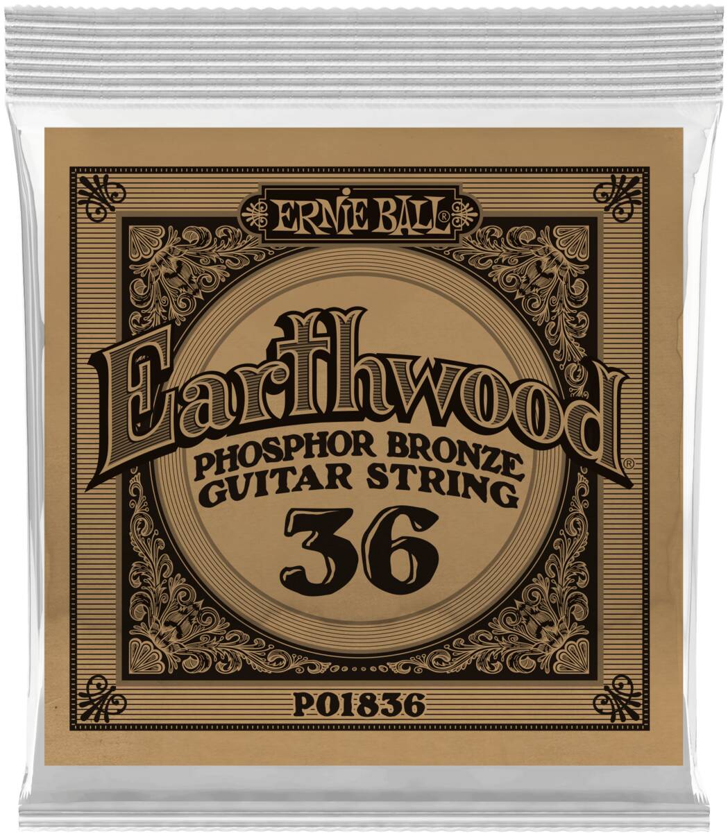 ERNIE BALL 1836 Earthwood Phosphor Bronze .036 - Струна одиночная для акустической гитары