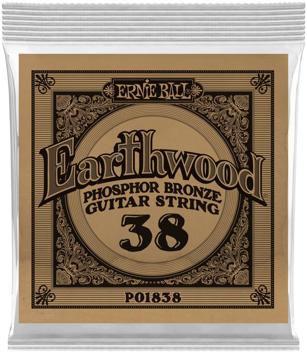 ERNIE BALL 1838 Earthwood Phosphor Bronze .038 - Струна одиночная для акустической гитары