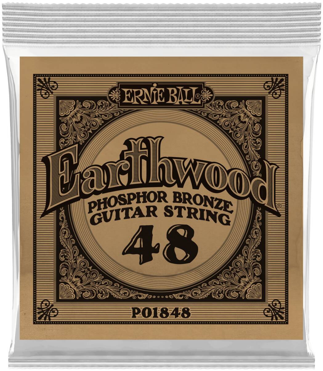 ERNIE BALL 1848 Earthwood Phosphor Bronze .048 - Струна одиночная для акустической гитары