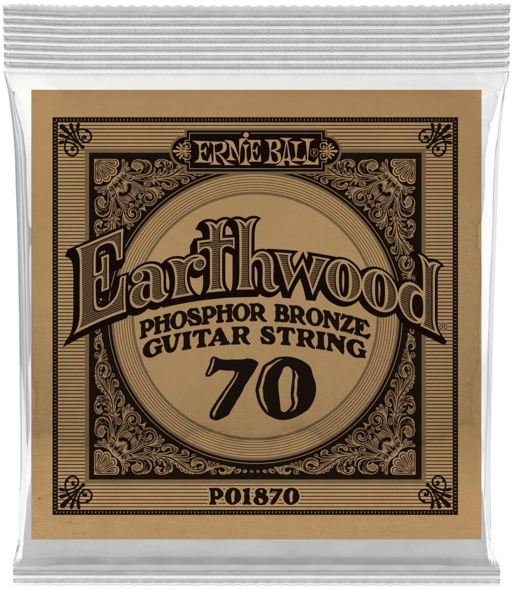ERNIE BALL 1870 Earthwood Phosphor Bronze .070 - Струна одиночная для акустической гитары