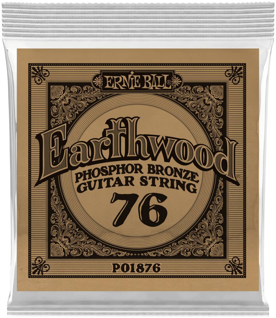 ERNIE BALL 1876 Earthwood Phosphor Bronze .076 - Струна одиночная для акустической гитары