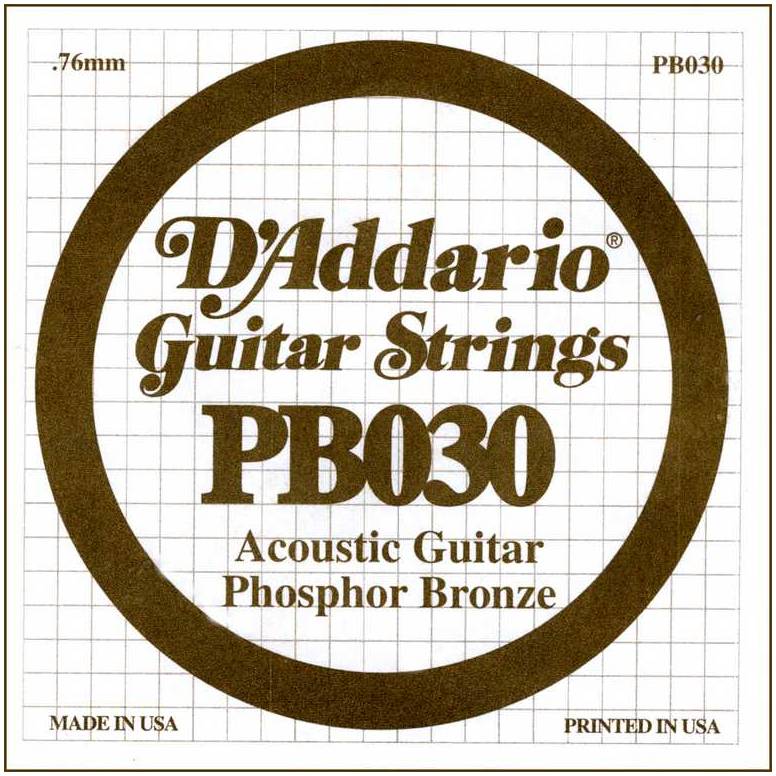 D'ADDARIO PB030 - Струна одиночная для акустической гитары