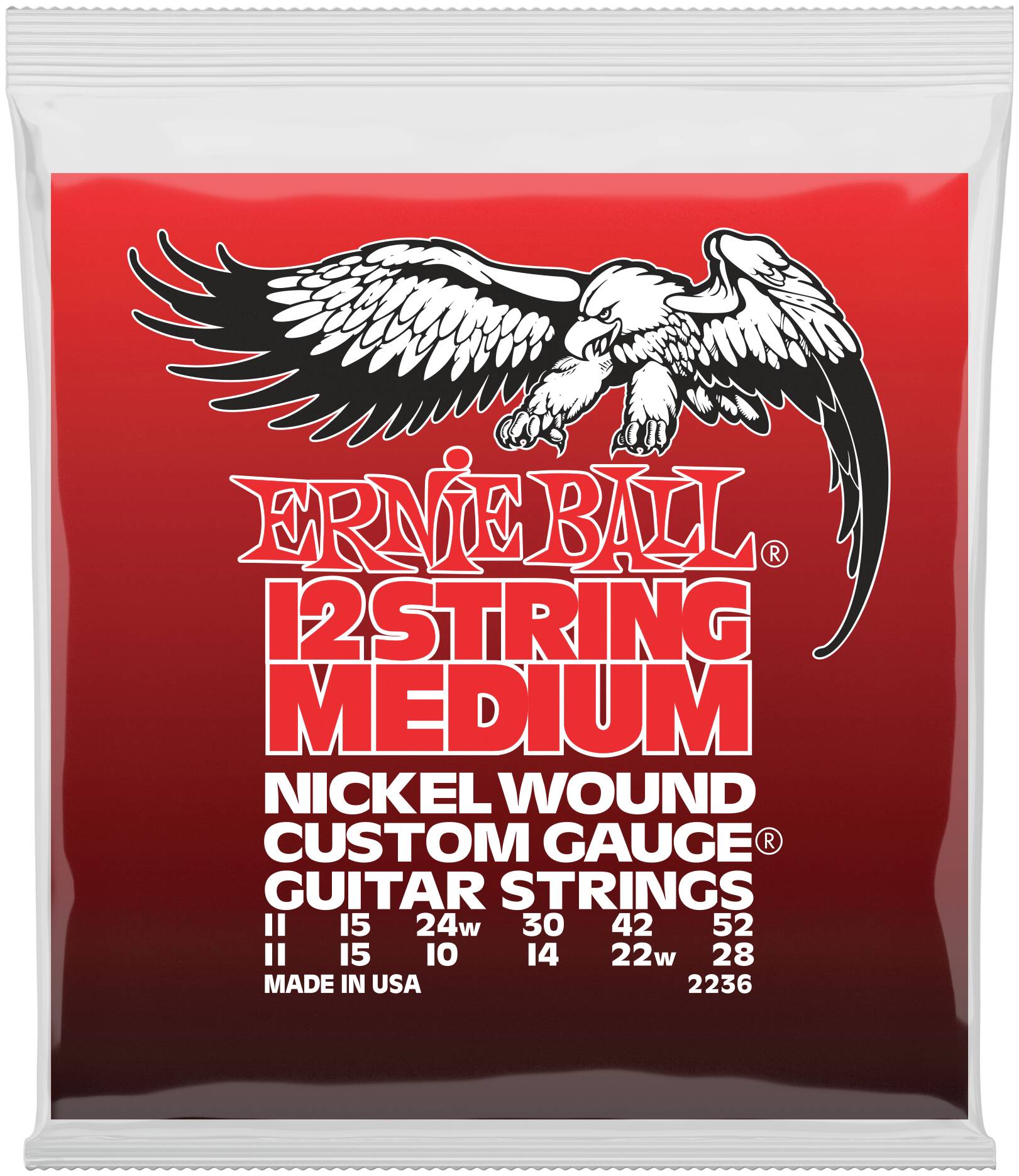 ERNIE BALL 2236 Nickel Wound Medium 11-52 - Струны для электрогитары 12-струнной