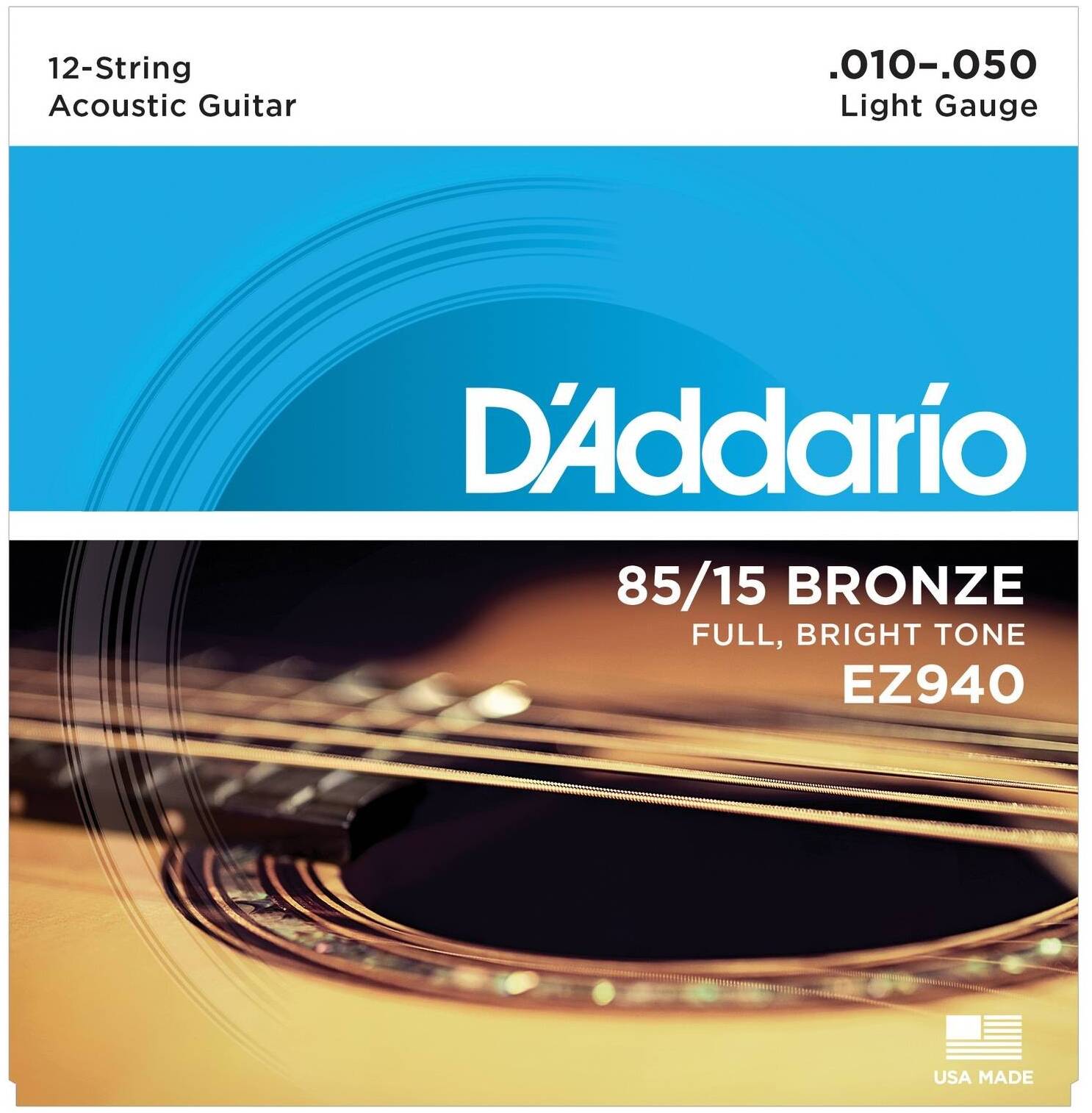 D'ADDARIO EZ940 - Струны для акустической 12-струнной гитары