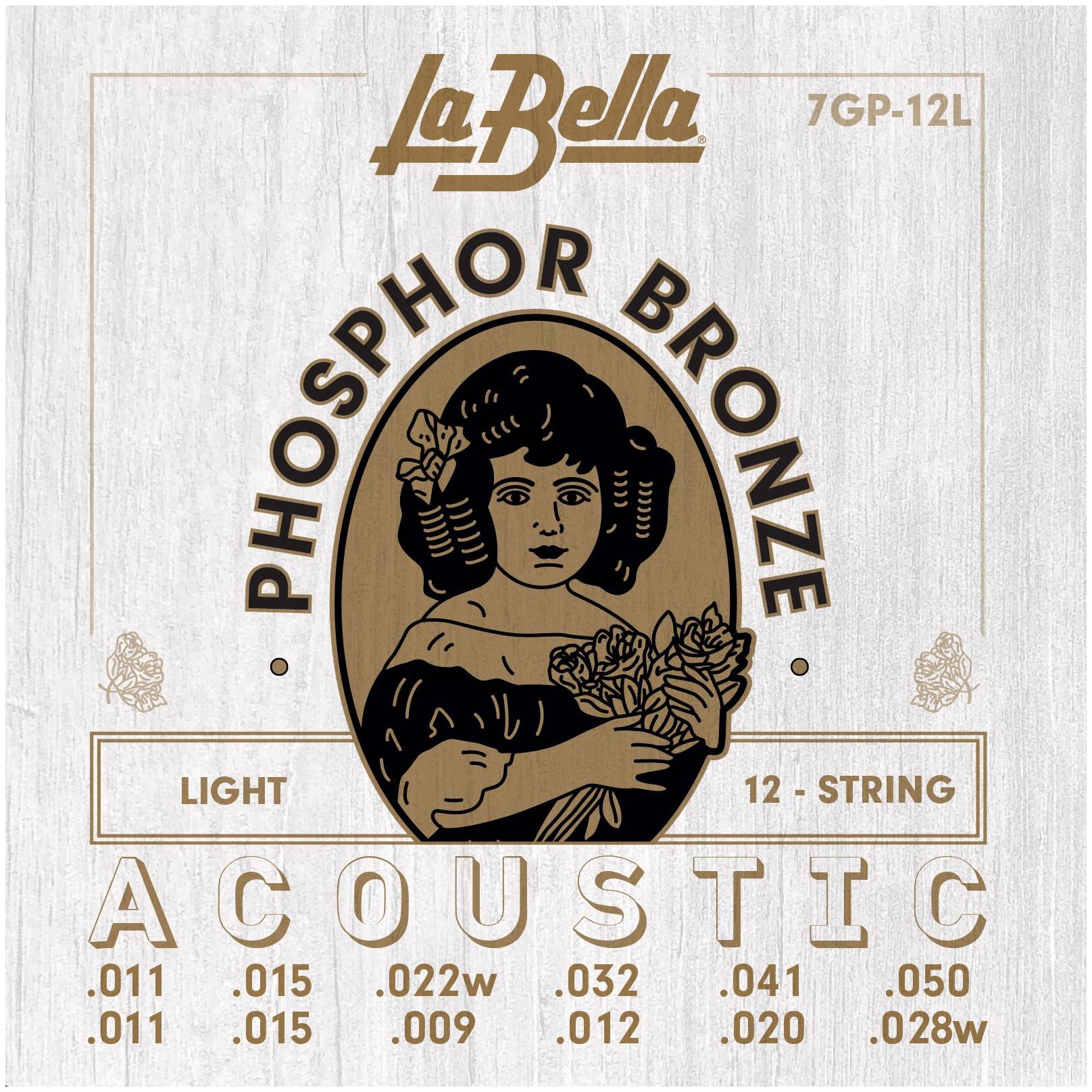 LA BELLA 7GP-12L - Струны для 12 струнной акустической гитары