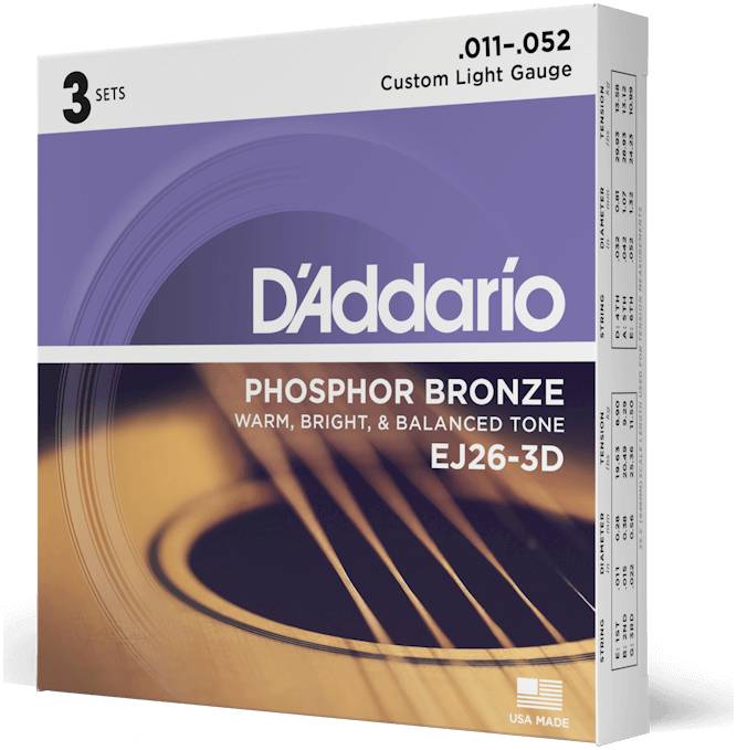 D'ADDARIO EJ26-3D - Струны для акустической гитары