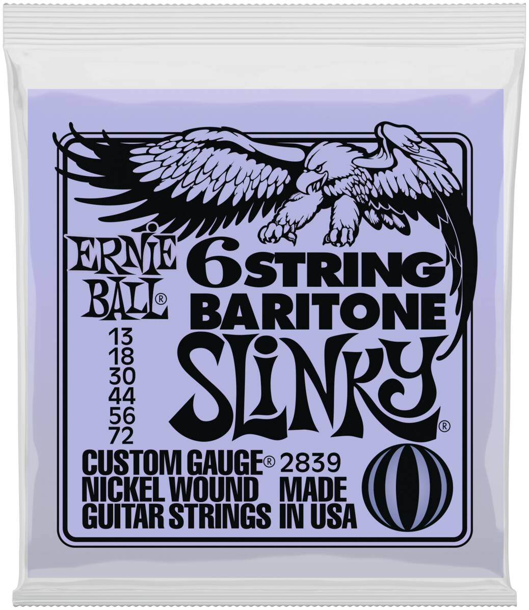 ERNIE BALL 2839 Nickel Wound 5/8 Scale Slinky 13-72 - Струны для баритон-гитары