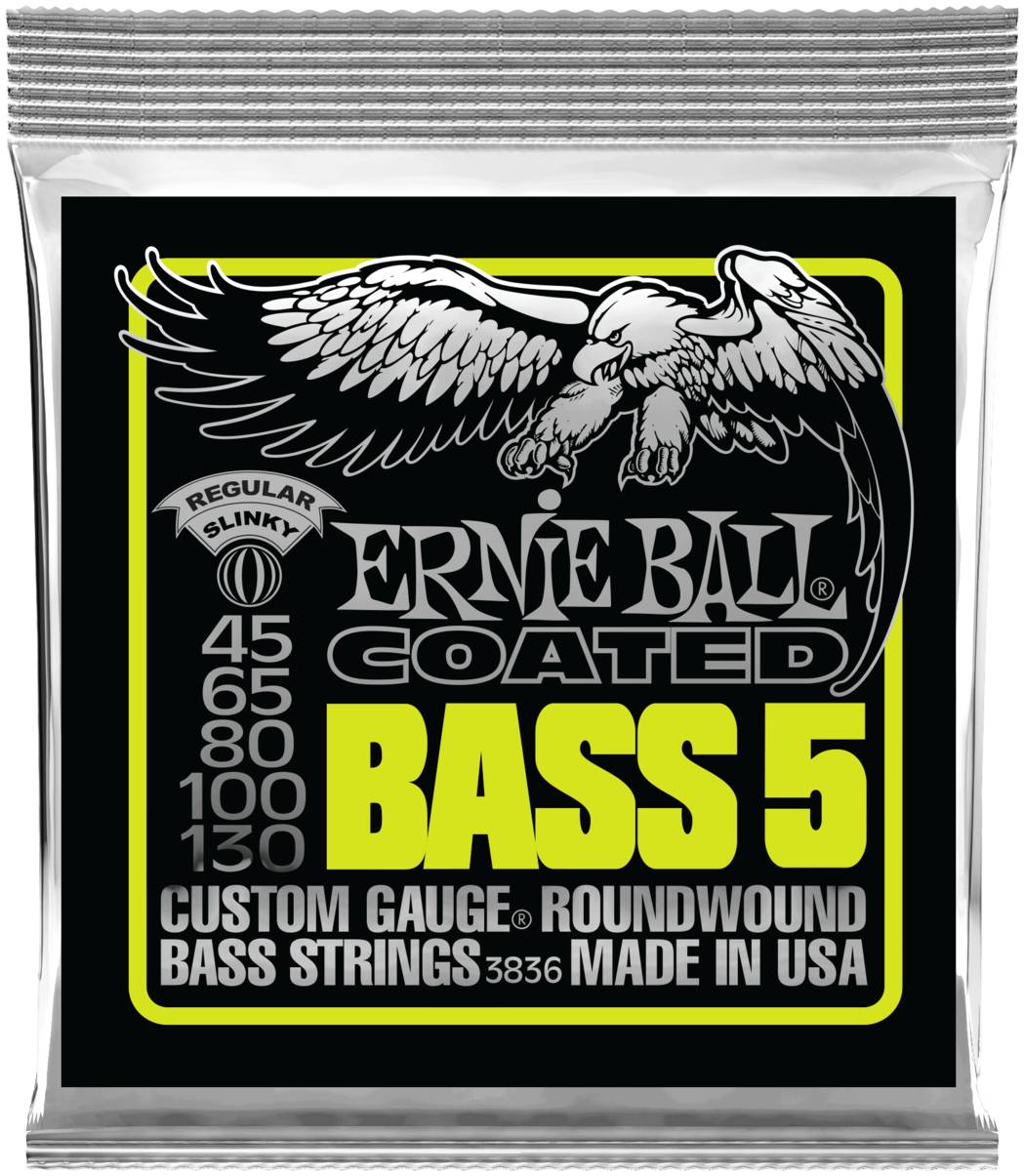 ERNIE BALL 3836 Coated Slinky 45-130 - Струны для бас-гитары 5 струнной