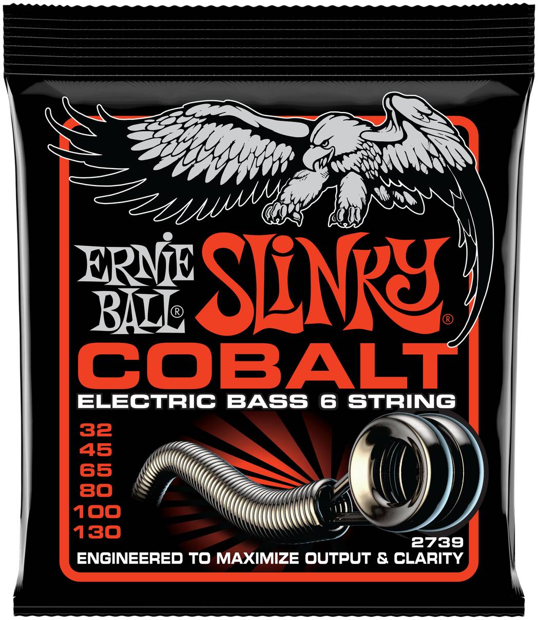 ERNIE BALL 2739 Cobalt Slinky 32-130 - Струны для бас-гитары 6 струнной