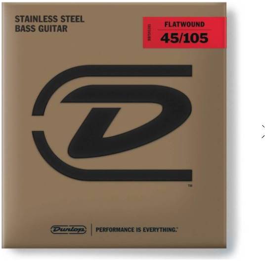 DUNLOP BASS FLATWND LG SCALE 45/105-4/SET DBFS45105 - Струны